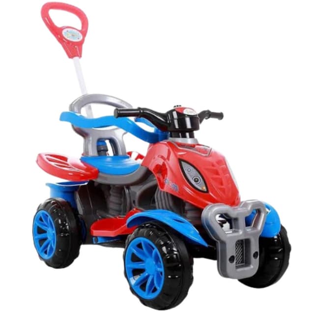 Quadriciclo Infantil Carrinho de Passeio Com Haste Para Empurrar e Pedal Totoka Andador Infantil