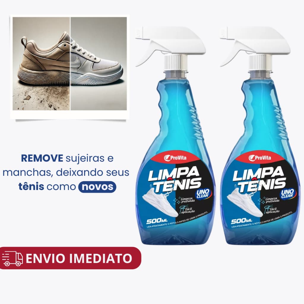 Kit 2 Limpa Tênis Spray Premium Provita Limpeza Profunda 500ml