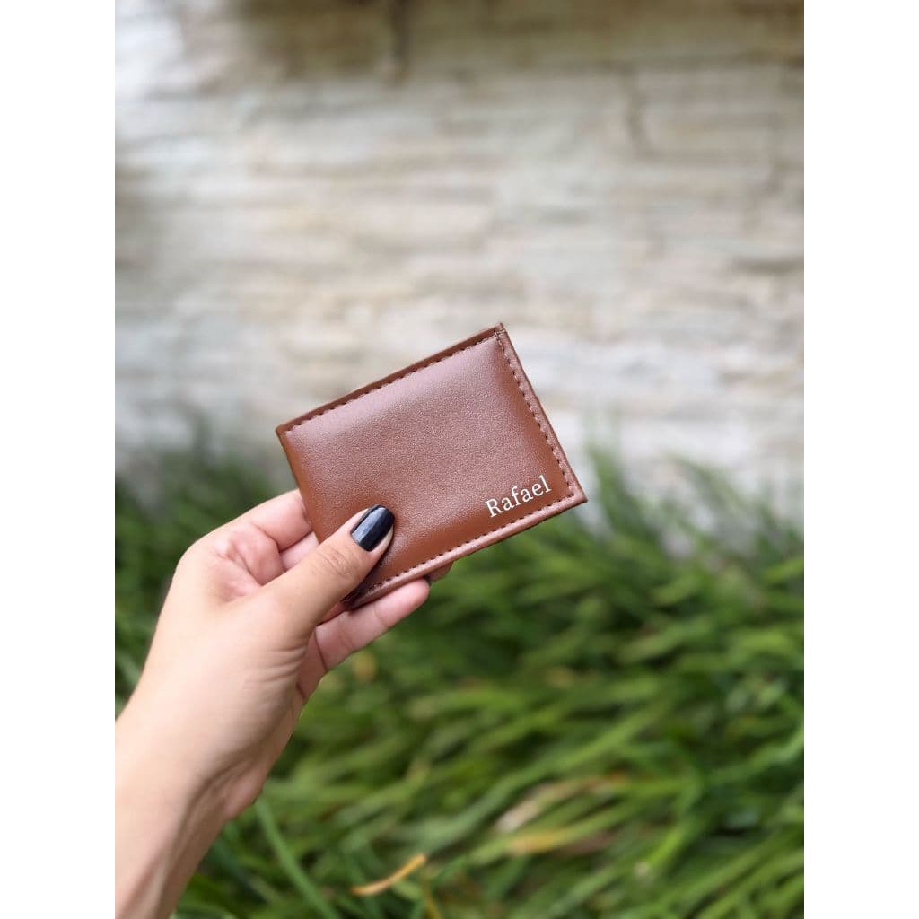 Kit 5 Unidades Carteira Masculina MINI Slim Pequena E Compacta  Personalizada Com Nome Ou Iniciais