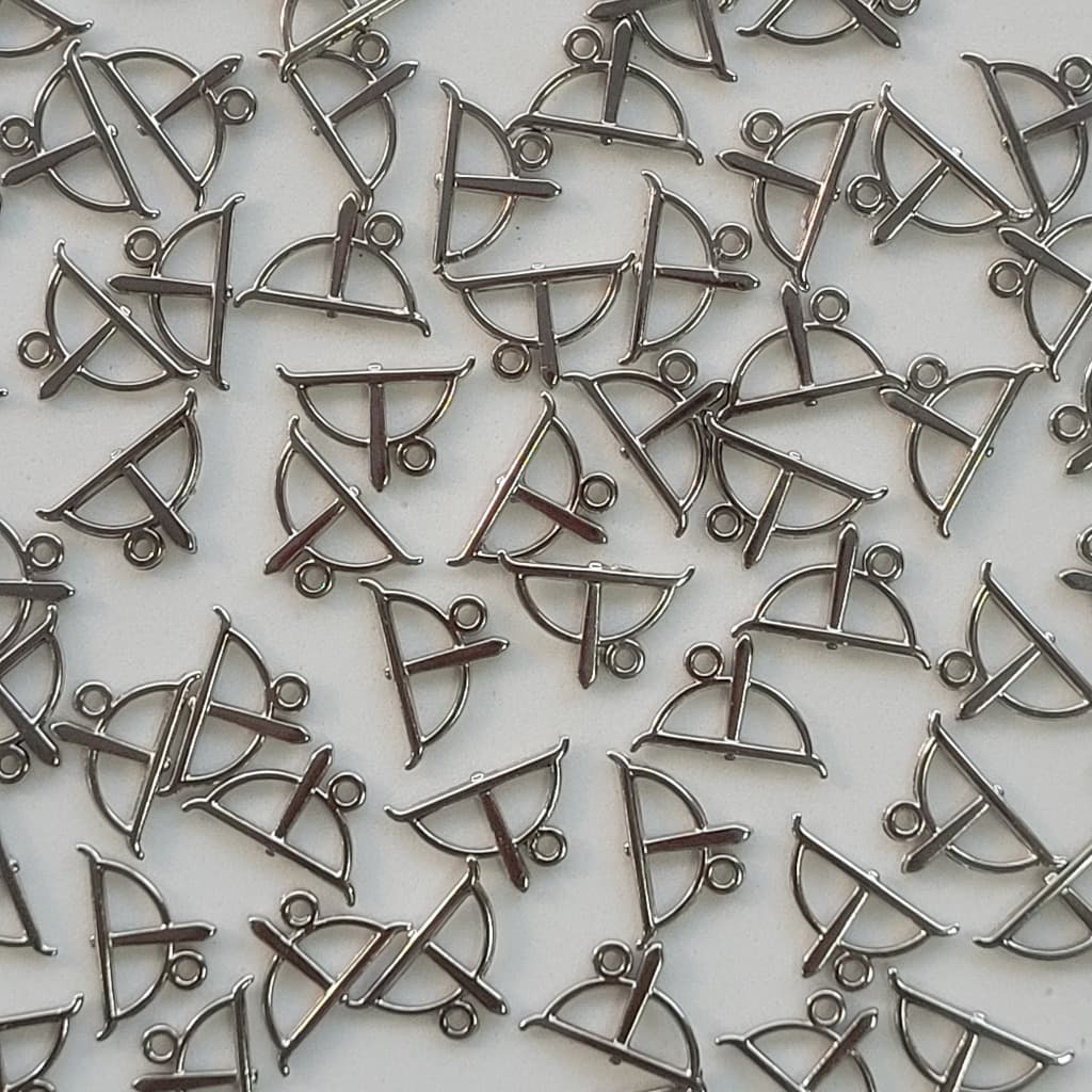 Pingente Orixá Oxóssi Ofá Arco e Flecha Proteção Kit Atacado Revenda Guia Pulseira Colar