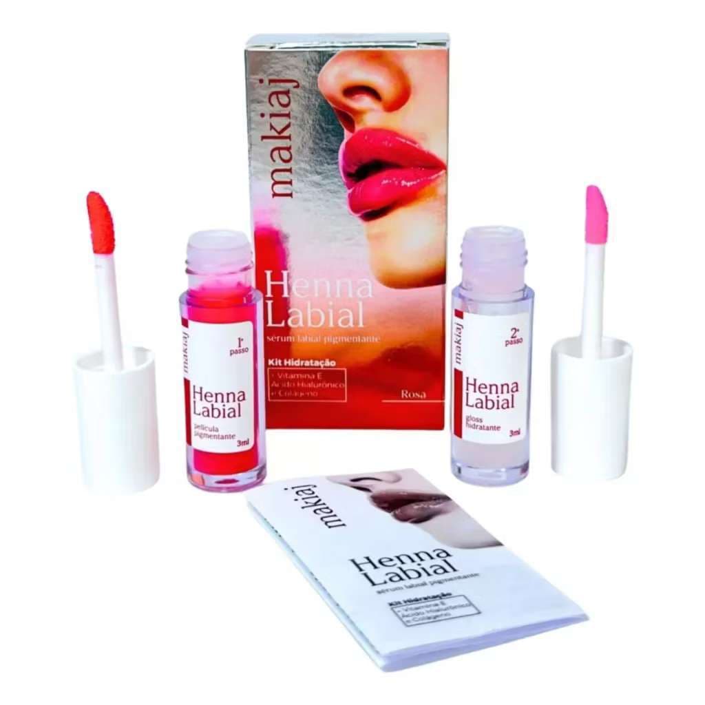 Kit C / 2 Henna labial pigmentante Vermelha-Makiaj