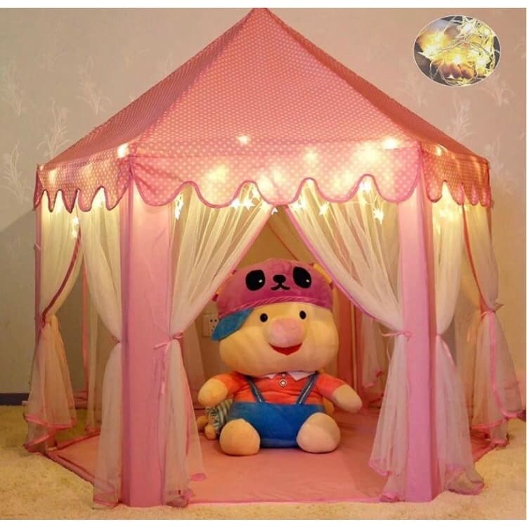 Barraca Infantil Tenda Cabana Castelo Princesas+luzes Led+promoçao