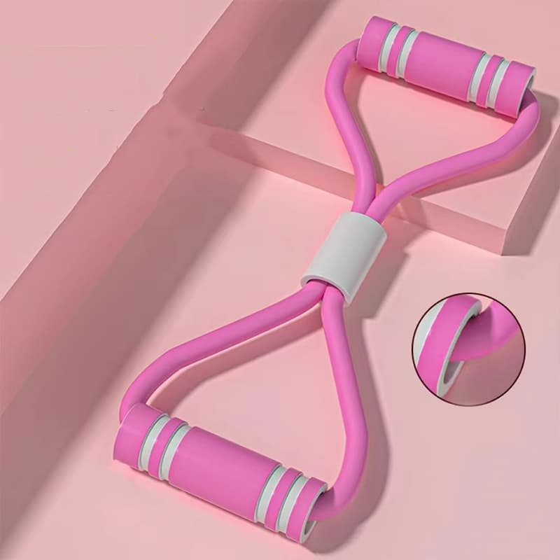 ROXO e ROSA Elastico 8 Para Malhar Extensor Academia Treino Pilates Fit