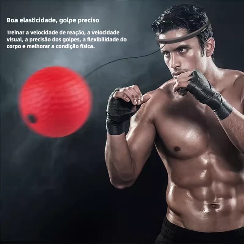 Bola De Treino Reflexo Luta Boxe Com Faixa de Cabeça