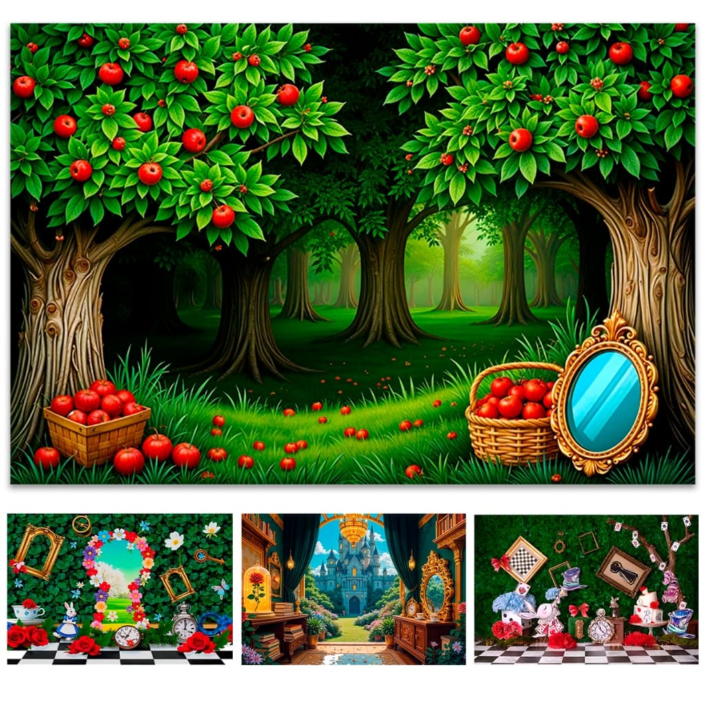 Fundo Fotográfico Em Tecido Contos De Fada Diversos Temas 3D