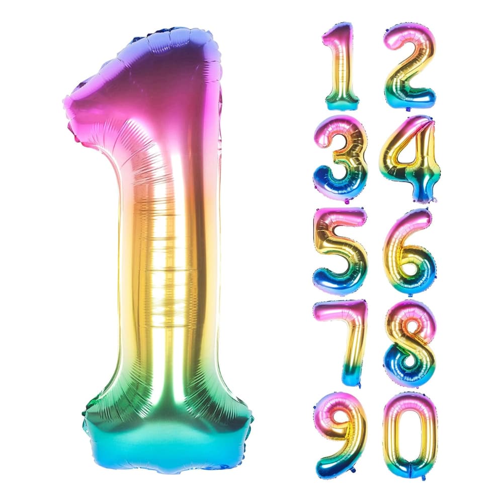 Balão Metalizado Grande Balão de Número Aniversário Decoração Balão Colorido 80cm Balões Metalizados