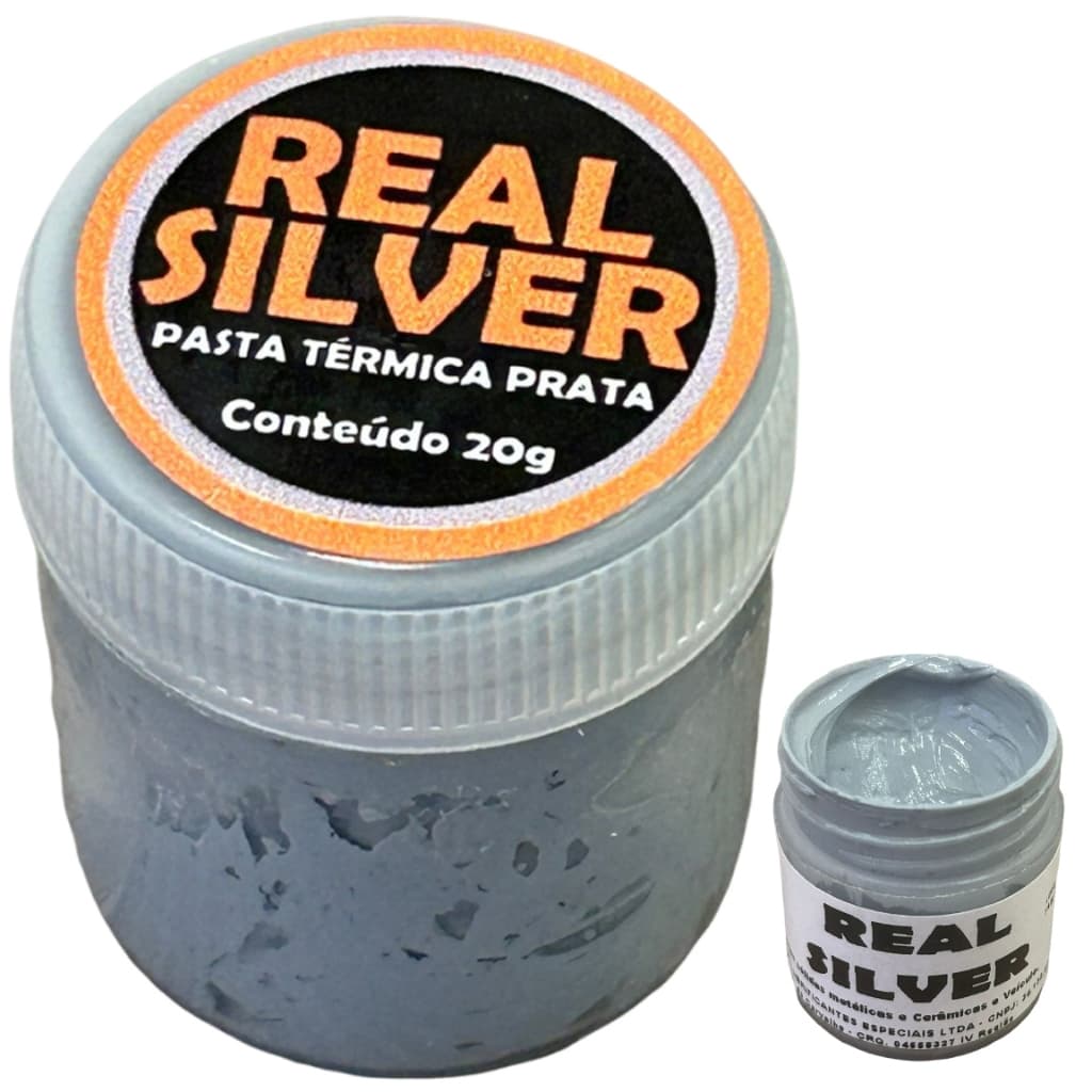 Pasta Térmica Prata Para Processador Pc Notebook Alto Desempenho Real Silver 20g
