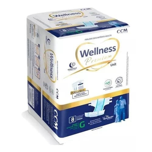 Fralda Geriátrica Noturna Wellness Premium Tamanho g