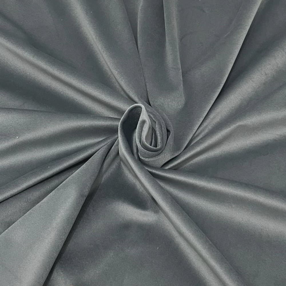 Tecido Suede Veludo Paris Liso Cinza Chumbo Para Sofá Cadeira e Cortina 1,40m largura - 3m - 1m