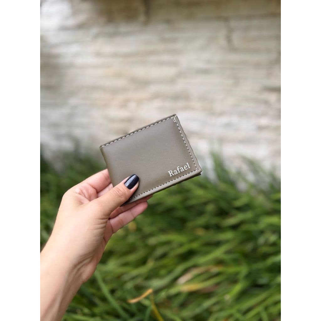 Kit 12 Unidades Carteira Masculina MINI Slim Pequena E Compacta  Personalizada Com Nome Ou Iniciais
