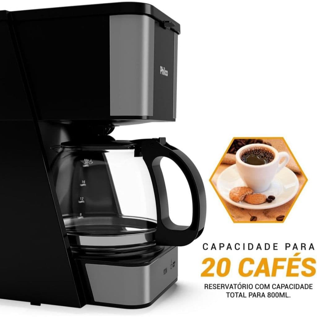 Cafeteira Philco PCF20A 720ml 20 Xicaras Cafezinhos Bar 650W Inox