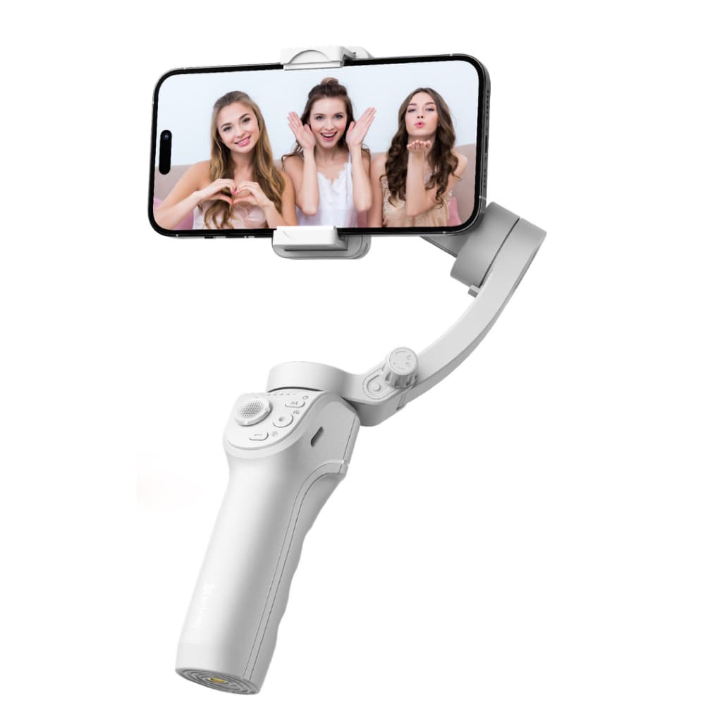 Estabilizador de Celular Portátil  Gimbal Rastreamento Facial IA Tripé Dobrável Profissional Vídeos