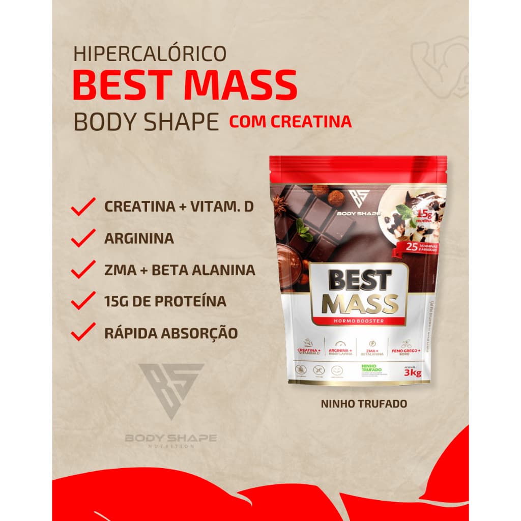 Hipercalorico/massa BodyShape 3 kgs OFERTA