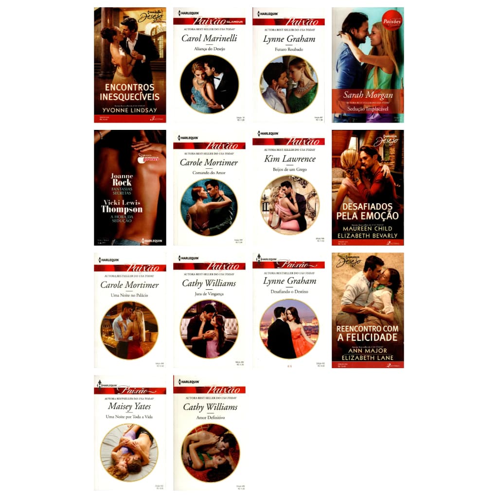 Kit 14 Livros Coleção Romance Harlequin - Lote 2