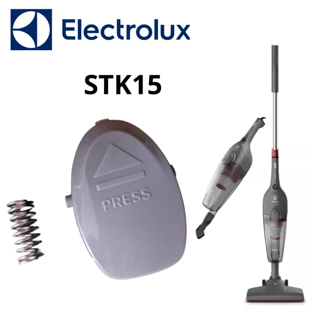 Botão Trava Reservatório Cinza Com Mola Aspirador de pó Electrolux STK15