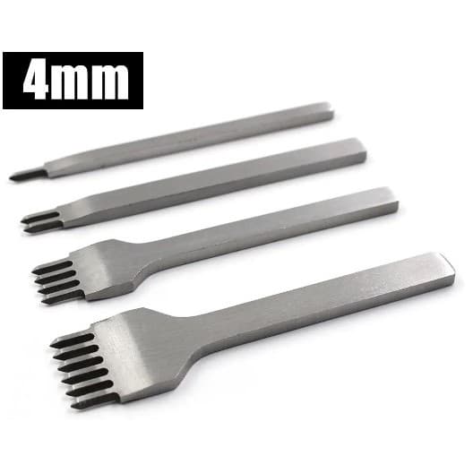 Kit 4 Garfos 4mm Furador Couro Cinzel Costura Sovela Furação - A Pronta Entrega