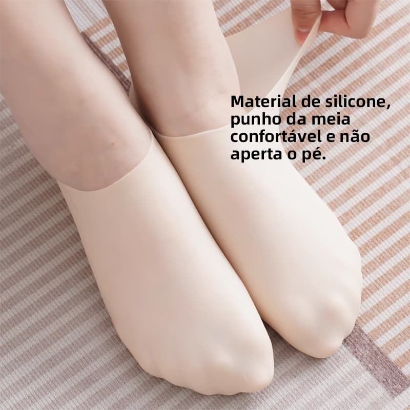 2 Pcs Meias De Silicone Para O Cuidado Dos Pés Gel Hidratante Anti-Rachaduras Removedor De Pele Morta