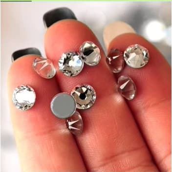 PEDRARIA CRISTAL STRASS HOTFIX TERMOCOLANTE CUSTOMIZAÇÃO DIVERSOS TAMANHOS + BRINDE