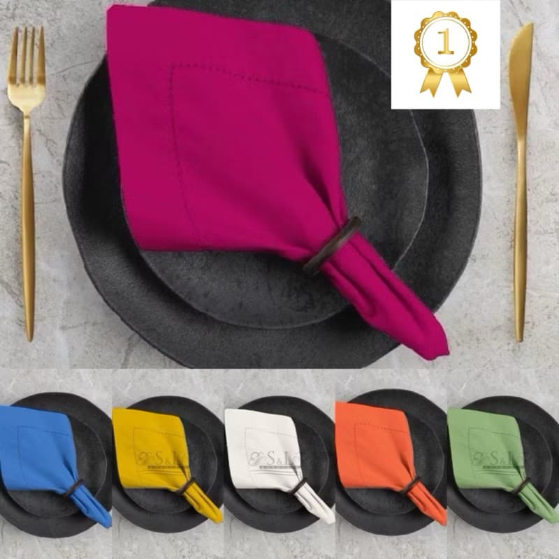 Kit 6,8,10,12 Guardanapo Algodão Ponto Ajour 40x40cm Várias Cores - Guardanapo de Boca Mesa Posta