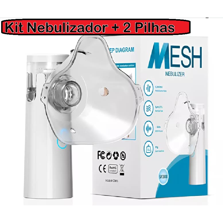 Nebulizador Inalador Portátil E Silencioso Ajustável Adequado Para Crianças E Adultos Recarregável