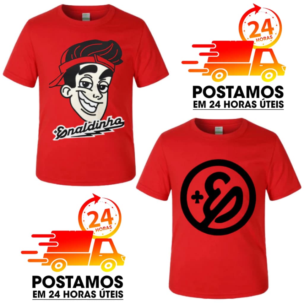Camiseta Infantil Enaldinho Youtuber Desenho 100% Algodão DTF