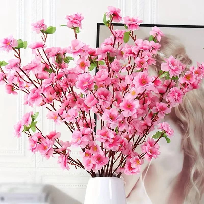 Cerejeira Baby 65cm Sakurinha Pessegueiro Ramo Artificial Decorações Para Casa Arranjos
