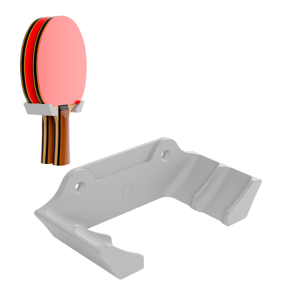Suporte de Parede para Raquetes de Ping Pong - Praticidade e Durabilidade! Preto/Branco/Cinza- Esporte/Raquete/Suporte