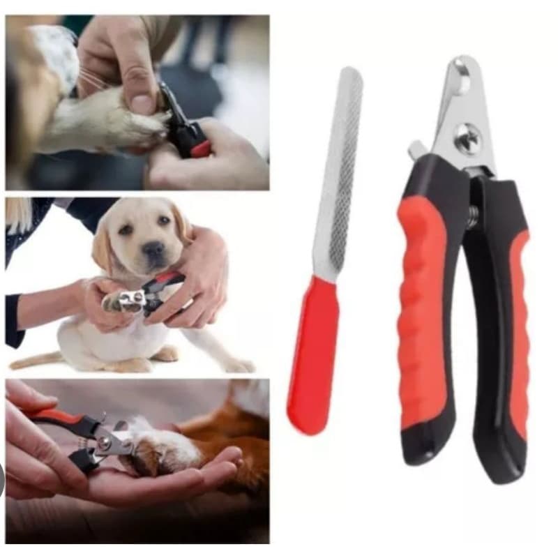Cortador De Unha Para Pet, Kit Com Alicate E Lixa Para Cães E Gatos