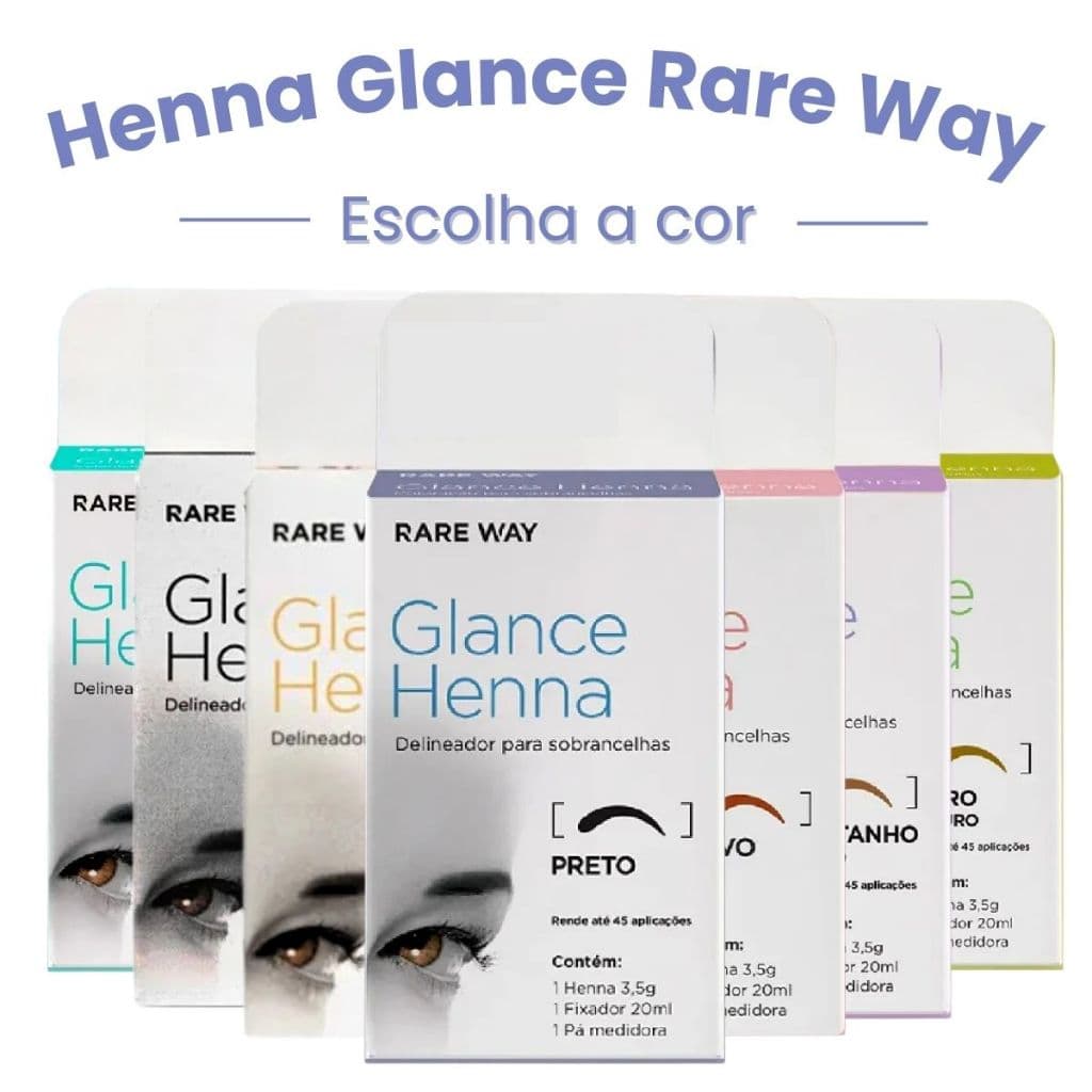 Henna Sobrancelha Glance Rare Way Todas As Cores 3,5 g