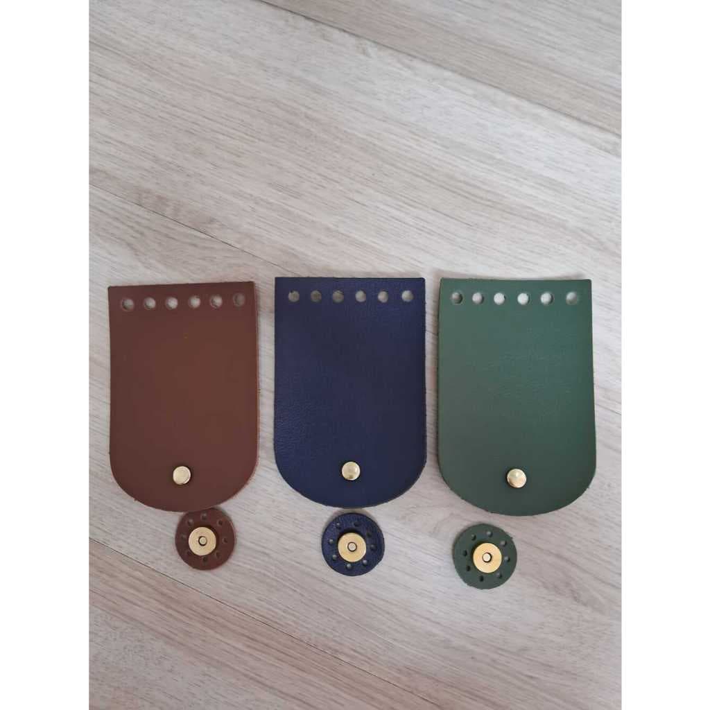 Aba lapela p sintética com  botão de imã,para bolsas