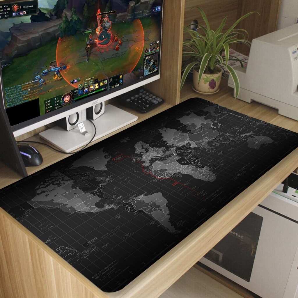Mouse Pad Gamer Antiderrapante Grande 70x35 80x35 90x40 90x50 cm Borda Costurada