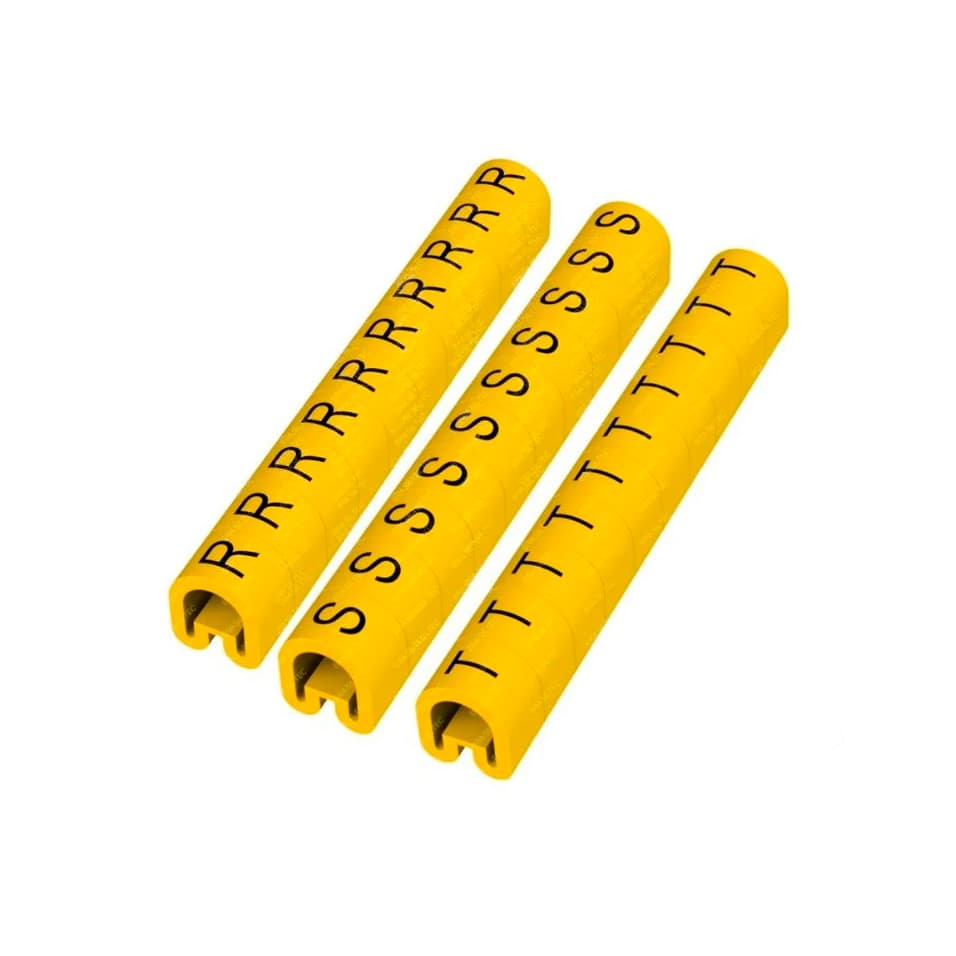 Anilhas Marcador de Cabos R S T 20 cada Letra  16mm