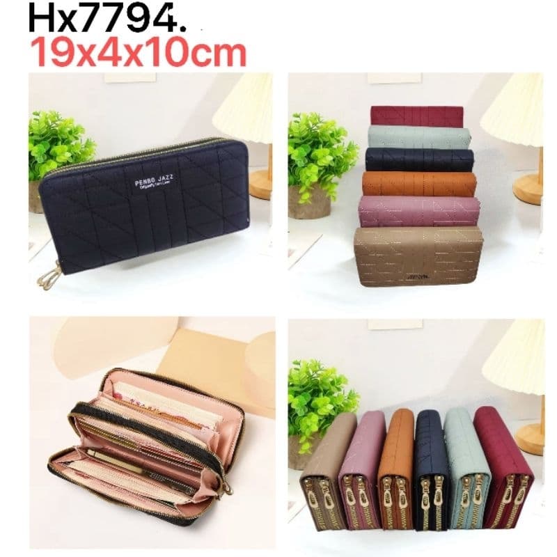Carteira feminina com 2 zíperes 7794