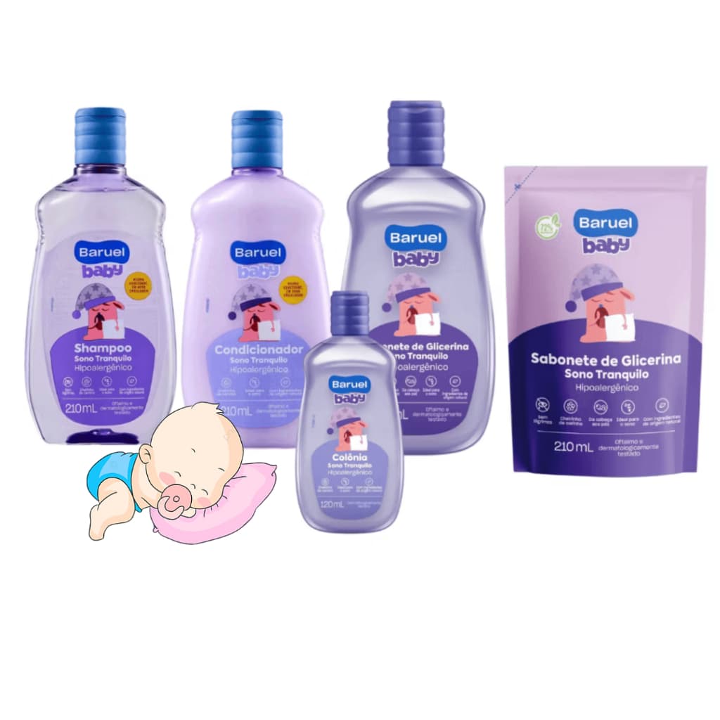 Kit Baruel Baby Sono Tranquilo - 05 Produtos