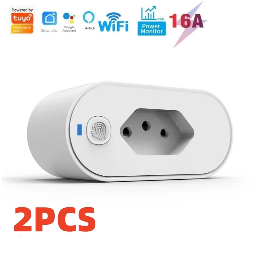 KIT1/2/3/4 SMART PLUG-Adaptador de soquete Wi-Fi Tuya Smart Life App Control Alexa Google Home Adaptador de soquete 16A