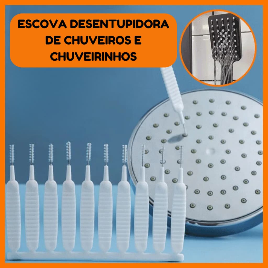 Kit 30 Escovas Tira Sujeira E Desentope Chuveiro E Chuveirinho Escova De Limpeza De Celular