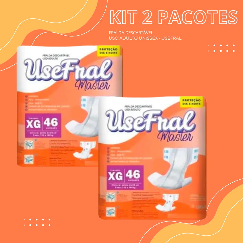 Fralda Getriátrica Adulto Unissex XG 92 unidades - UseFral