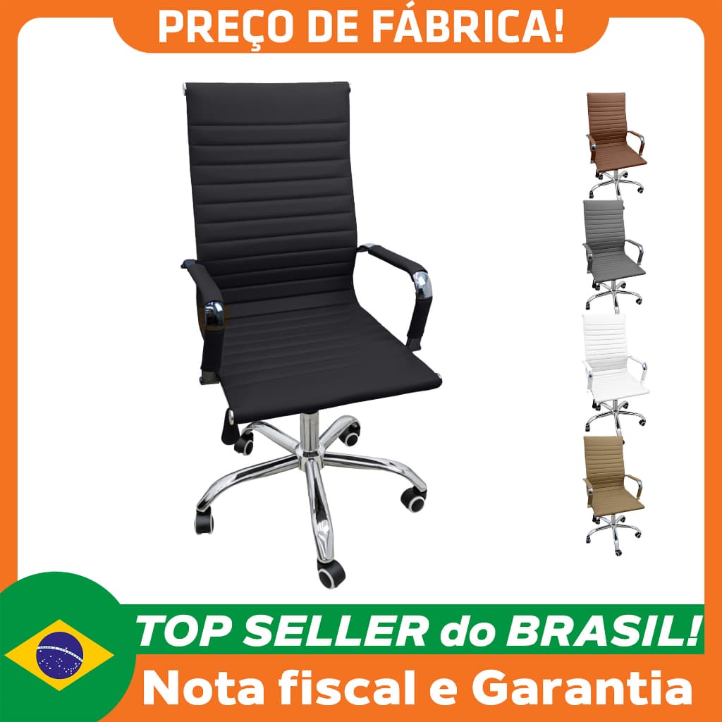 Cadeira Eames Esteirinha Presidente Alta