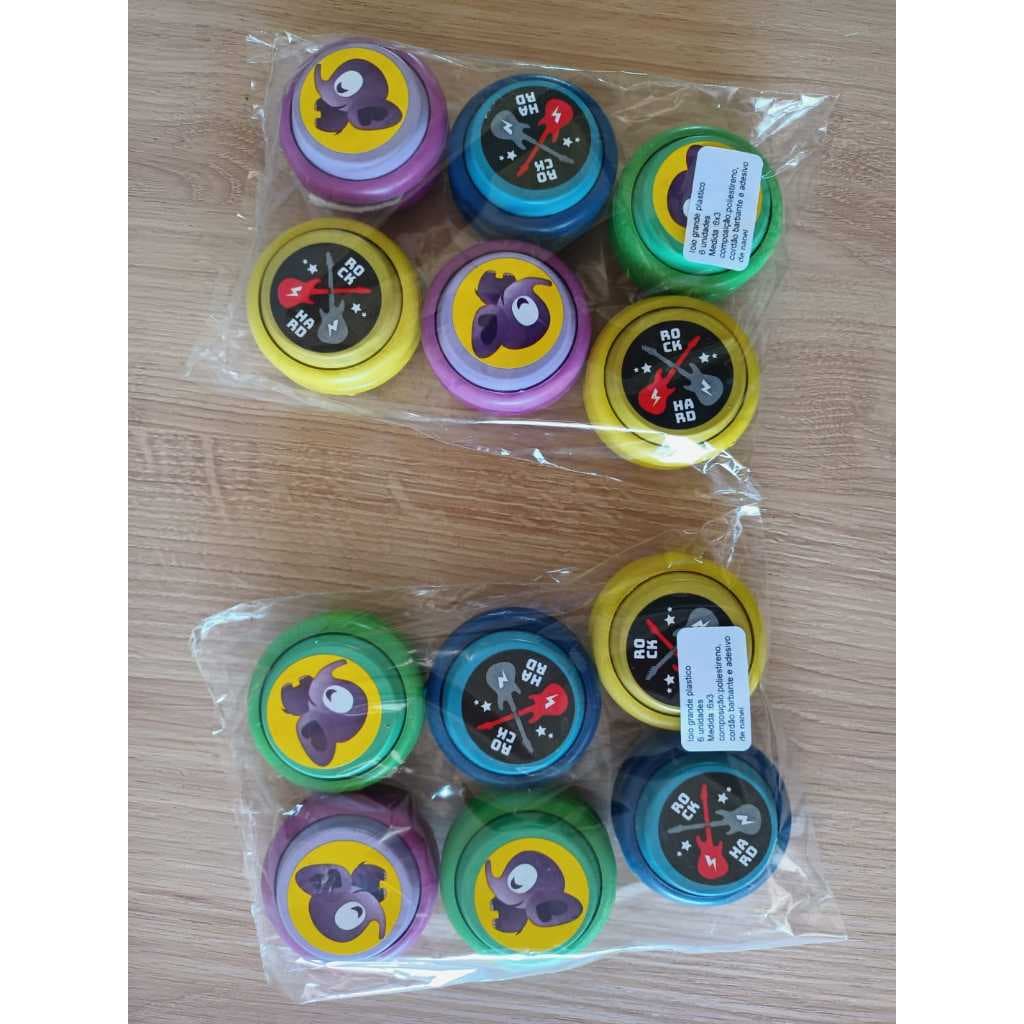 Ioiô grande brinquedo infantil lembrancinha de festa com 6/12/24 unidades