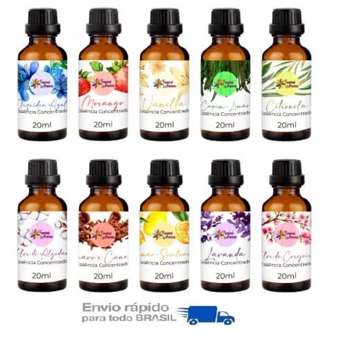 Essencia Concentrada 20ml Para Difusor Eletrico Aromatizador de Ambiente Tropical Aromas