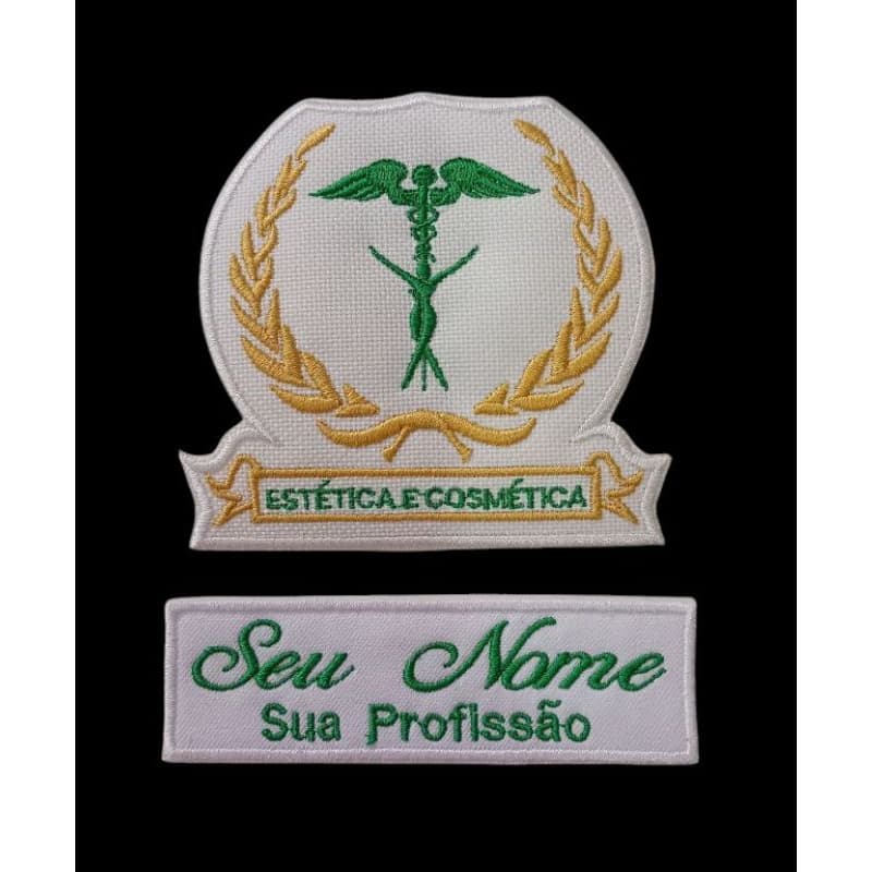 Patch Termocolante Estética e Cosmética - Bordado para seu jaleco