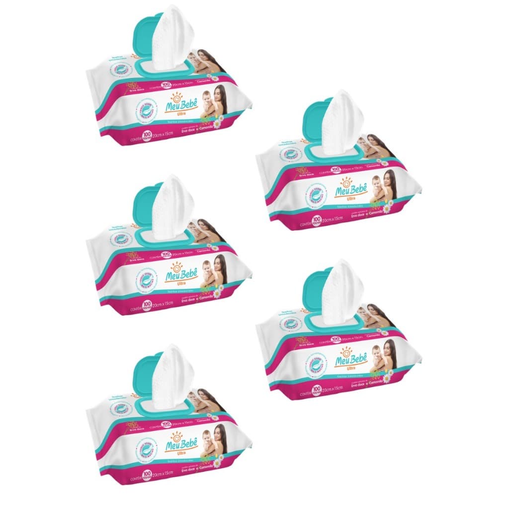 Toalha Umedecida Meu Bebê Ultra 500 Folhas (5undX100fls)