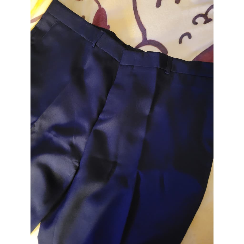 Calça social masculina azul marinho plus size