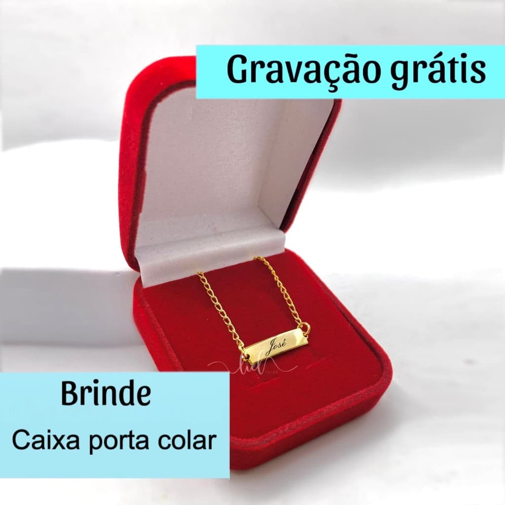 Pulseira Infantil Personalizada RN Lisa Prata Dourada Com Gravação Nome Banhada A Ouro 18k + Caixa