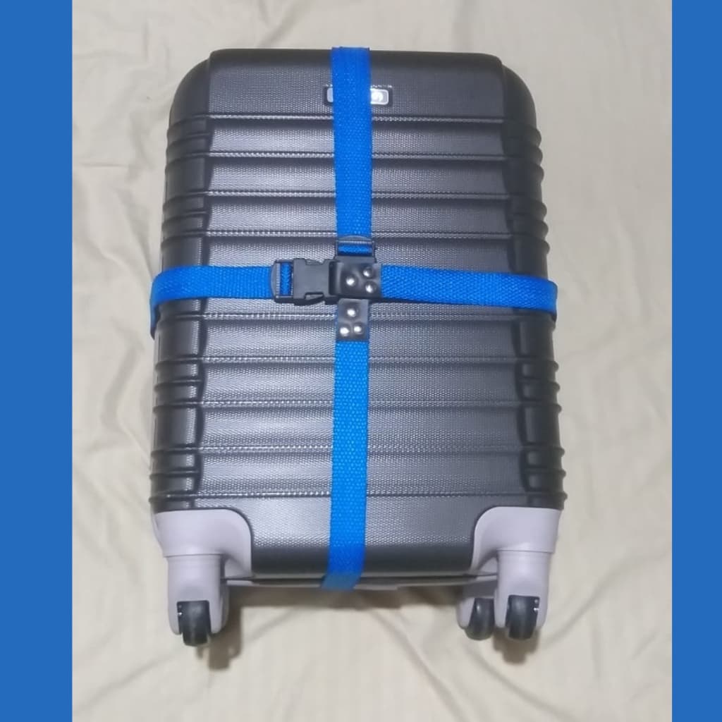 Cinto Azul Para Mala De Viajem, Fita Para Amarrar Carga Ao Ar Livre Acessório De Bagagens 2 Metros