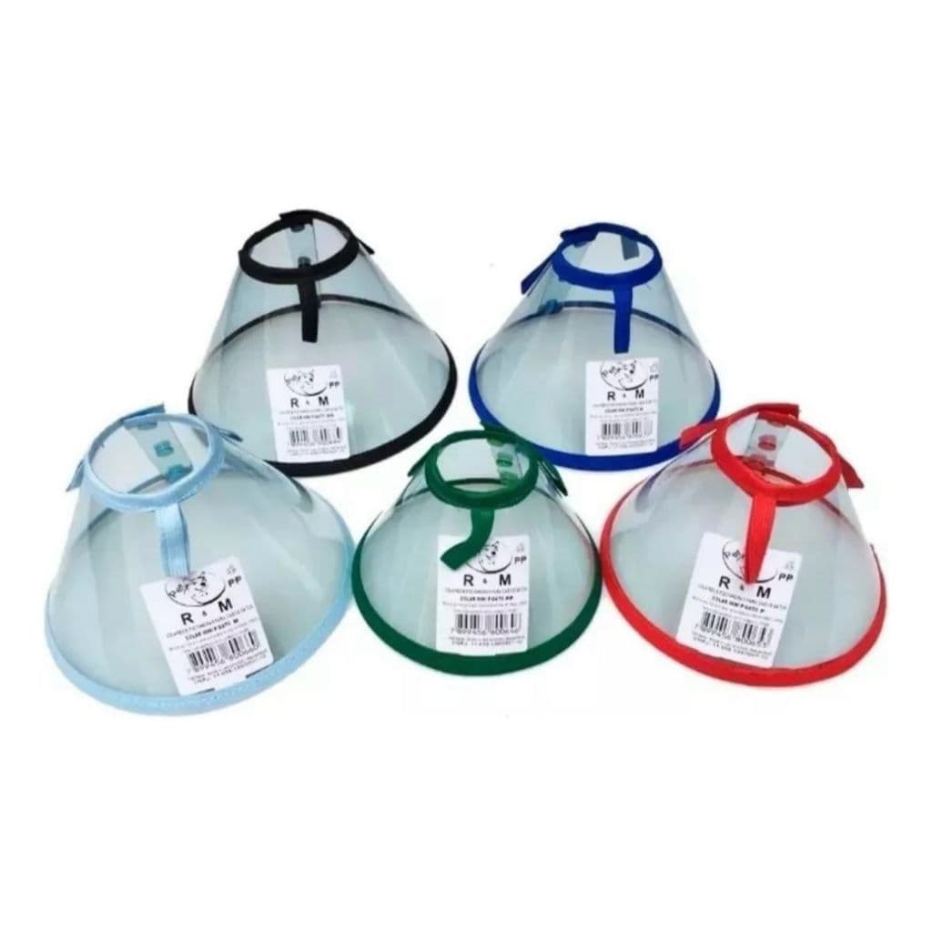 Colar Elizabetano para Gato e Cachorro Porte Pequeno Cirúrgico Colorido Pet Tamanhos PP, P, M, G, GG
