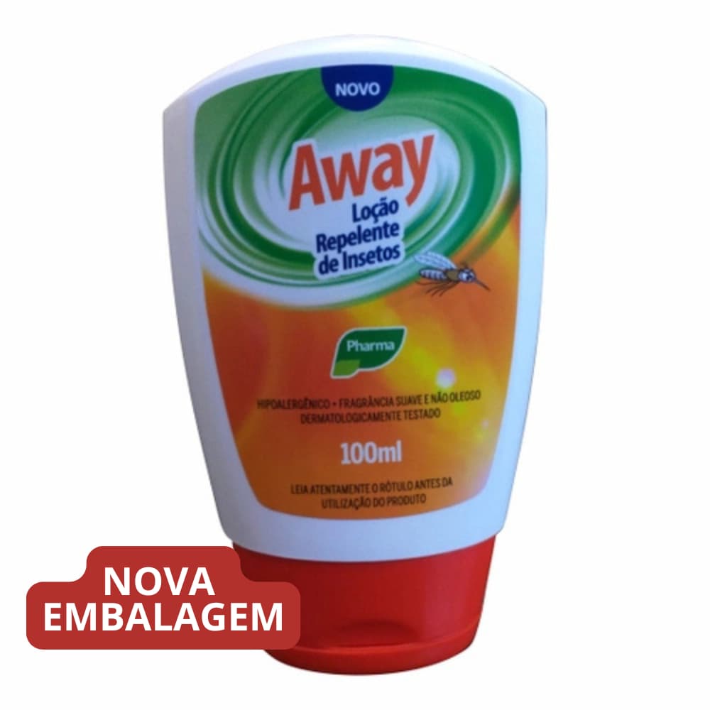 Loção repelente de insetos 100ML away pharma cosméticos