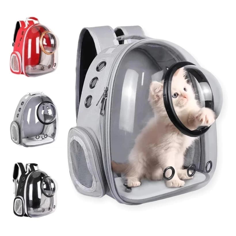 Mochila Bolsa para Pet Transparente Visão Panorâmica para Gato Ou Cachorro Confortável e Pratica
