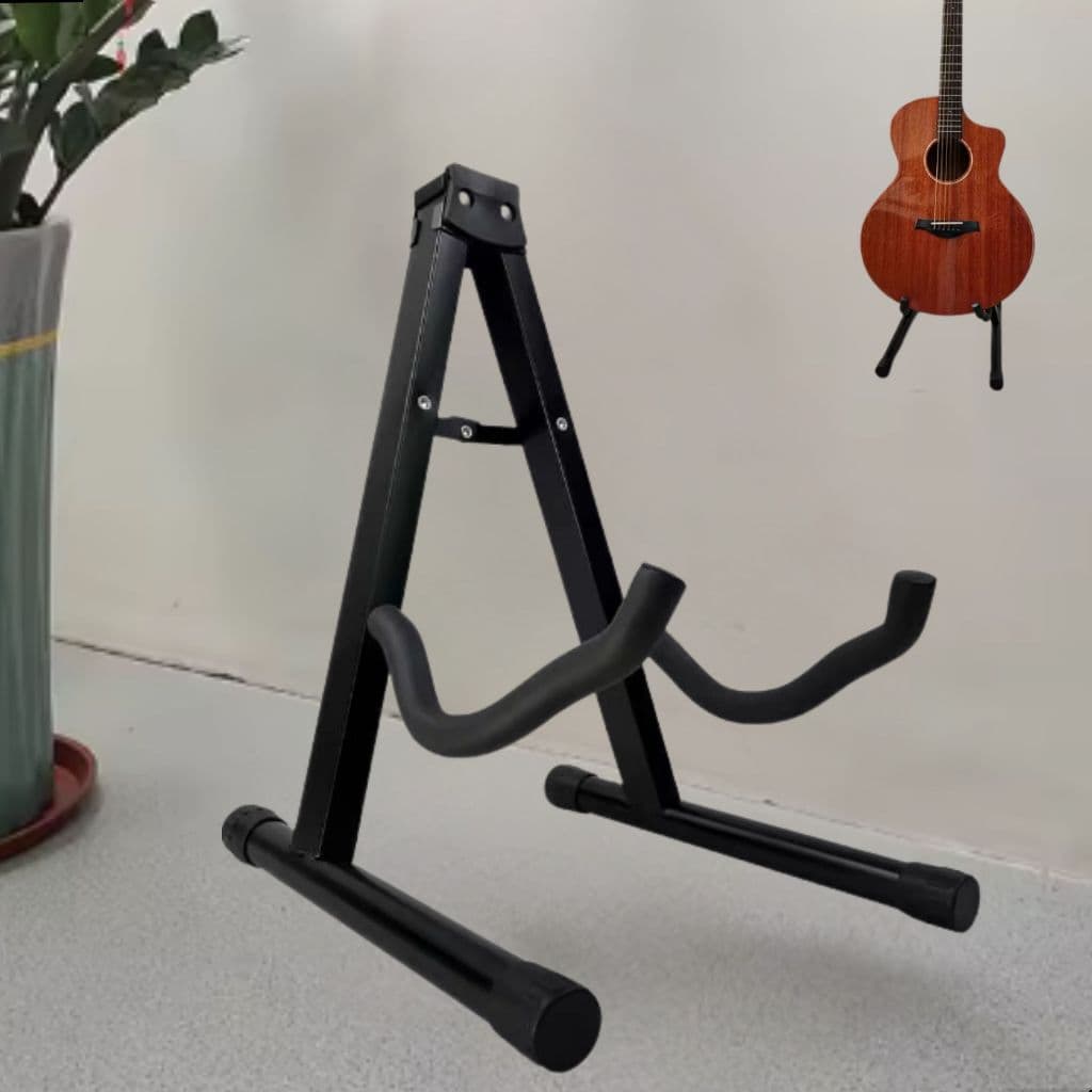 Suporte De Chão Violão Guitarra Violino Baixo Ukulele Cavaco Bertô Cavalete Profissional Dobrável