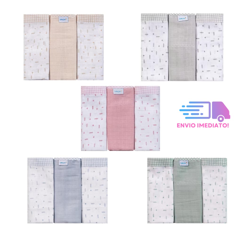 Pano de Boca Prime Bebê Baby Joy Clássicos Flechas